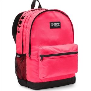 New LIMITED Victoria Secret Pink Backpack neon red